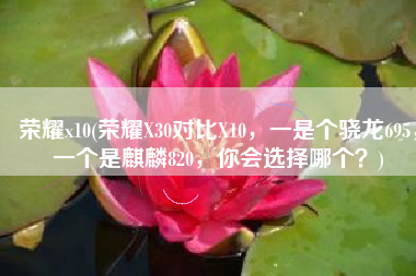 荣耀x10(荣耀X30对比X10，一是个骁龙695，一个是麒麟820，你会选择哪个？)