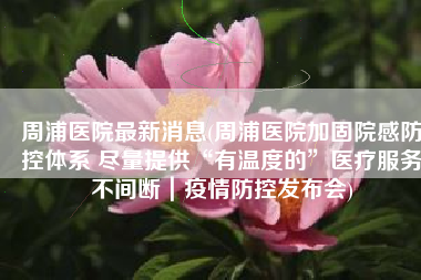 周浦医院最新消息(周浦医院加固院感防控体系 尽量提供“有温度的”医疗服务不间断｜疫情防控发布会)