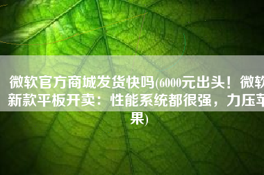 微软官方商城发货快吗(6000元出头！微软新款平板开卖：性能系统都很强，力压苹果)