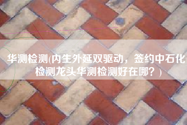 华测检测(内生外延双驱动，签约中石化，检测龙头华测检测好在哪？)