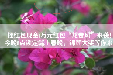 摇红包现金(万元红包“龙卷风”来袭！今晚8点锁定端上春晚，锦鲤大奖等你来)