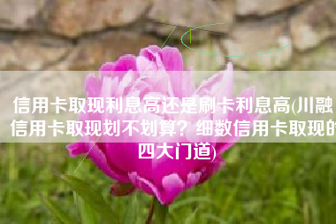 信用卡取现利息高还是刷卡利息高(川融：信用卡取现划不划算？细数信用卡取现的四大门道)
