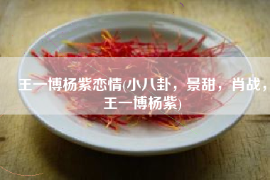 王一博杨紫恋情(小八卦，景甜，肖战，王一博杨紫)