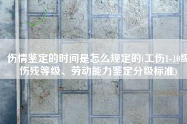 伤情鉴定的时间是怎么规定的(工伤1-10级伤残等级、劳动能力鉴定分级标准)