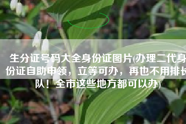 生分证号码大全身份证图片(办理二代身份证自助申领，立等可办，再也不用排长队！全市这些地方都可以办)