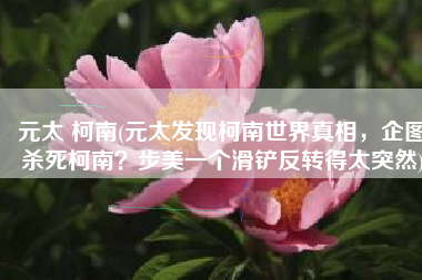 元太 柯南(元太发现柯南世界真相，企图杀死柯南？步美一个滑铲反转得太突然)