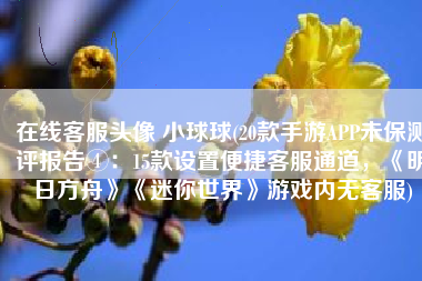 在线客服头像 小球球(20款手游APP未保测评报告④：15款设置便捷客服通道，《明日方舟》《迷你世界》游戏内无客服)