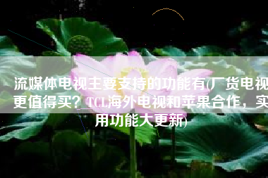 流媒体电视主要支持的功能有(厂货电视更值得买？TCL海外电视和苹果合作，实用功能大更新)