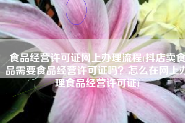 食品经营许可证网上办理流程(抖店卖食品需要食品经营许可证吗？怎么在网上办理食品经营许可证)