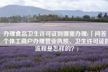 办理食品卫生许可证到哪里办理(「问答」个体工商户办理营业执照、卫生许可证的流程是怎样的？)