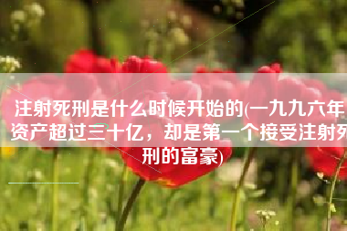 注射死刑是什么时候开始的(一九九六年，资产超过三十亿，却是第一个接受注射死刑的富豪)
