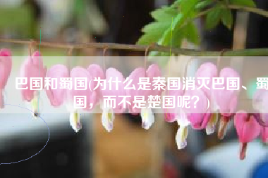 巴国和蜀国(为什么是秦国消灭巴国、蜀国，而不是楚国呢？)