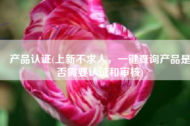 产品认证(上新不求人，一键查询产品是否需要认证和审核)