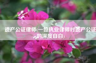 遗产公证律师(一位执业律师对遗产公证的深度自白)