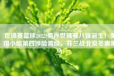 世锦赛篮球2022(男冰世锦赛八强诞生！美国小组第四涉险晋级，芬兰战北京冬奥黑马)