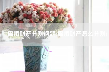 离婚财产分割问题(离婚财产怎么分割)