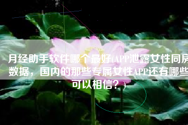 月经助手软件哪个最好(APP泄露女性同房数据，国内的那些专属女性APP还有哪些可以相信？)