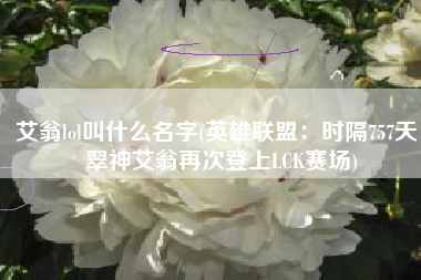 艾翁lol叫什么名字(英雄联盟：时隔757天，翠神艾翁再次登上LCK赛场)