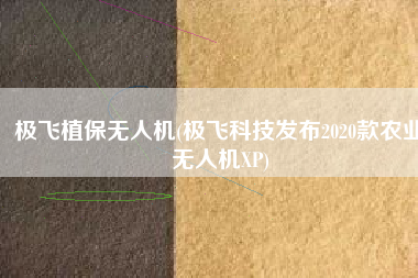 极飞植保无人机(极飞科技发布2020款农业无人机XP)