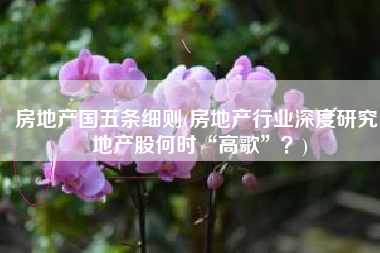房地产国五条细则(房地产行业深度研究：地产股何时“高歌”？)