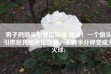 男子扔烟头引燃垃圾桶(捏汗！一个烟头引燃居民楼旁垃圾桶，不到半分钟变成大火球)