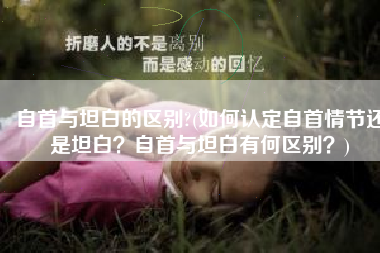 自首与坦白的区别?(如何认定自首情节还是坦白？自首与坦白有何区别？)