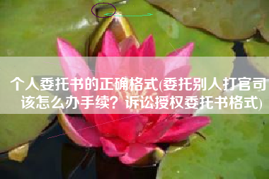个人委托书的正确格式(委托别人打官司，该怎么办手续？诉讼授权委托书格式)