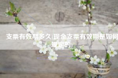 支票有效期多久(现金支票有效期是如何规定的)