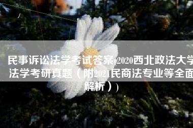 民事诉讼法学考试答案(2020西北政法大学法学考研真题（附2021民商法专业等全面解析）)