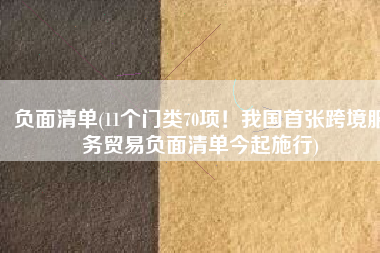 负面清单(11个门类70项！我国首张跨境服务贸易负面清单今起施行)