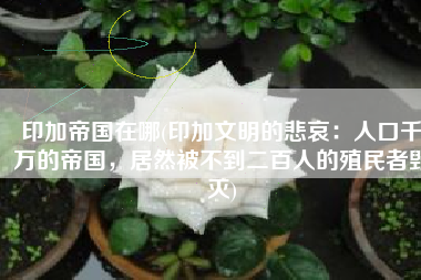 印加帝国在哪(印加文明的悲哀：人口千万的帝国，居然被不到二百人的殖民者毁灭)