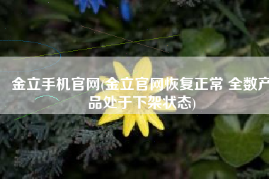 金立手机官网(金立官网恢复正常 全数产品处于下架状态)