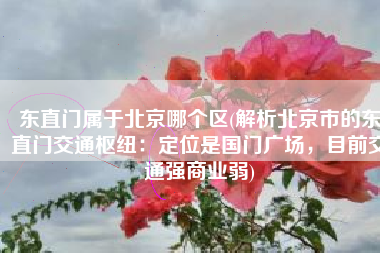 东直门属于北京哪个区(解析北京市的东直门交通枢纽：定位是国门广场，目前交通强商业弱)