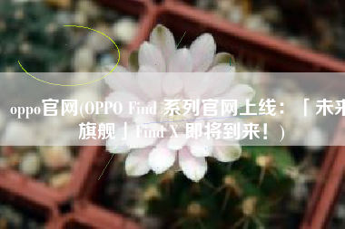 oppo官网(OPPO Find 系列官网上线：「未来旗舰」Find X 即将到来！)