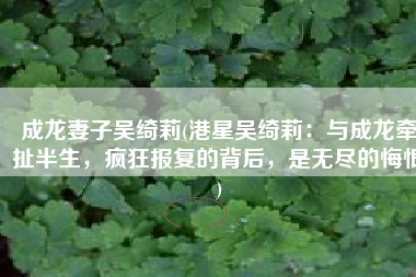 成龙妻子吴绮莉(港星吴绮莉：与成龙牵扯半生，疯狂报复的背后，是无尽的悔恨)