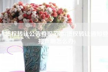 债权转让公告登报范本(债权转让通知登报声明怎么办)