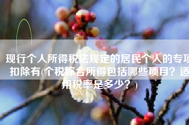 现行个人所得税法规定的居民个人的专项扣除有(个税综合所得包括哪些项目？适用税率是多少？)