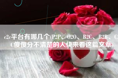 c2c平台有哪几个(P2P、O2O、B2C、B2B、C2C傻傻分不清楚的人快来看这篇文章)