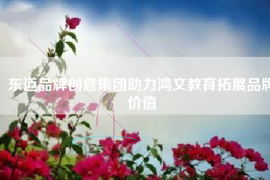 东道品牌创意集团助力鸿文教育拓展品牌价值