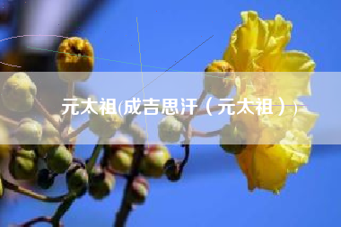元太祖(成吉思汗（元太祖）)