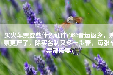 买火车票要些什么证件(2022春运返乡，购票更严了，除实名制又多一步骤，每张车票都需要)