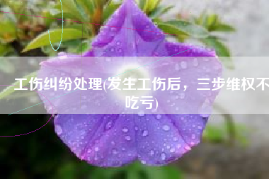 工伤纠纷处理(发生工伤后，三步维权不吃亏)