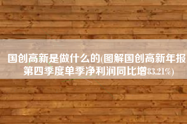 国创高新是做什么的(图解国创高新年报：第四季度单季净利润同比增83.21%)