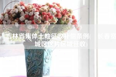 吉林省集体土地征收补偿条例(​长春宽城区这片区域征收)