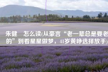 朱健翀怎么读(从豪言“老一辈总是要老的”到看星星做梦，41岁黄峥选择放手)