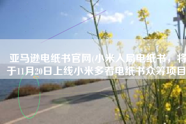 亚马逊电纸书官网(小米入局电纸书，将于11月20日上线小米多看电纸书众筹项目)