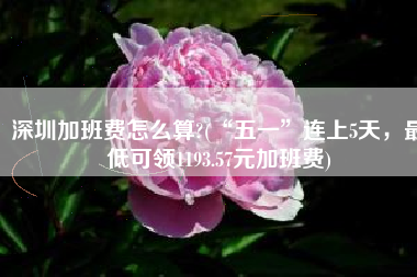 深圳加班费怎么算?(“五一”连上5天，最低可领1193.57元加班费)