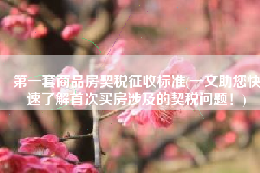 第一套商品房契税征收标准(一文助您快速了解首次买房涉及的契税问题！)