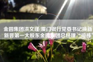 金圆集团洪文瑾(厦门银行党委书记换新：新晋第一大股东金圆集团总经理“接棒”)
