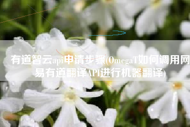 有道智云api申请步骤(OmegaT如何调用网易有道翻译API进行机器翻译)